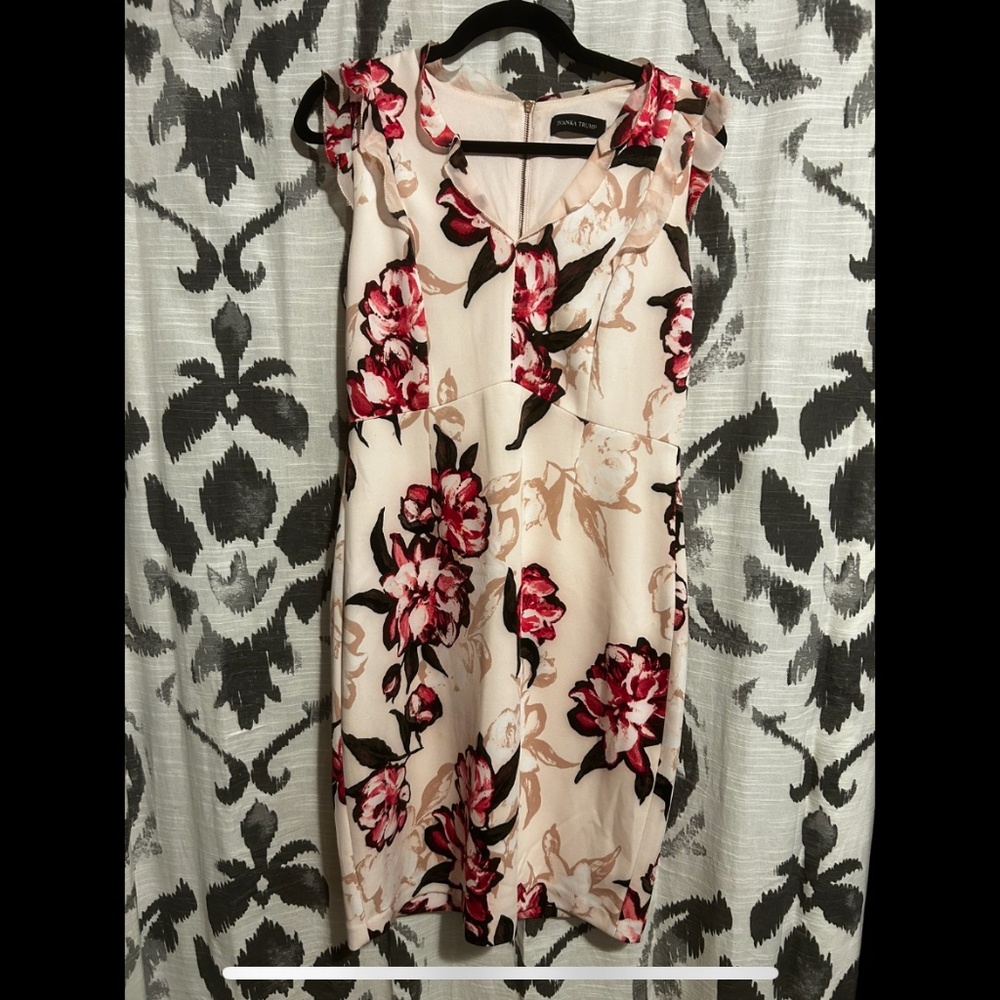 Ivanka Trump Pink Floral Sheath Dress